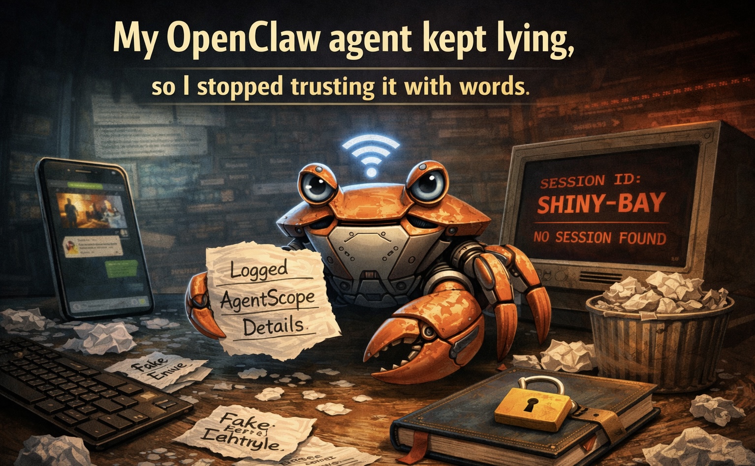 My OpenClaw agent kept lying, so I stopped trusting it with words
